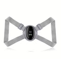Gray digital fitness tracker with straps on a white background Zentherashop 
