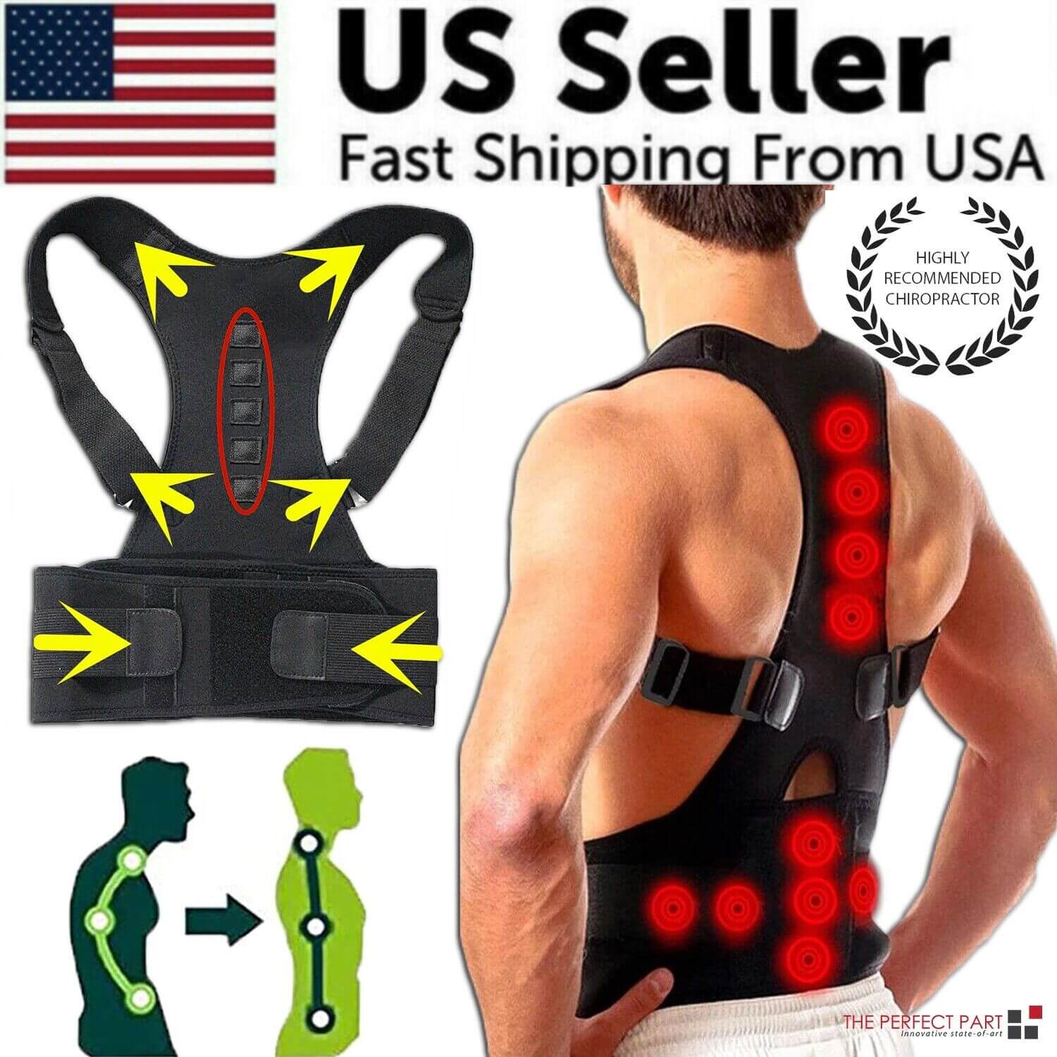Posture Corrector Support Magnetic Back Shoulder
